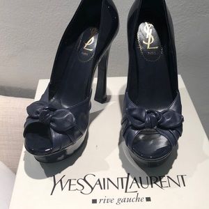 Navy YSL heels size 36